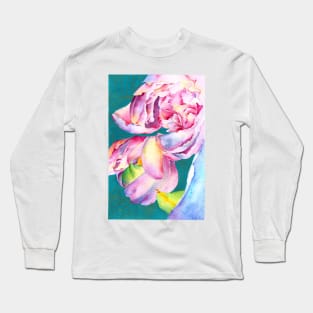 Geometric Peonies Long Sleeve T-Shirt